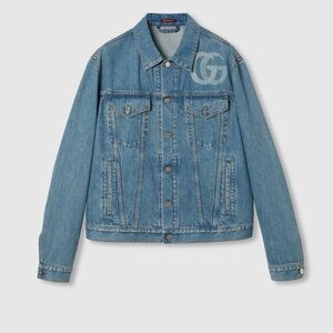 Gucci Light Blue Denim JacketGucci Jean coat for men